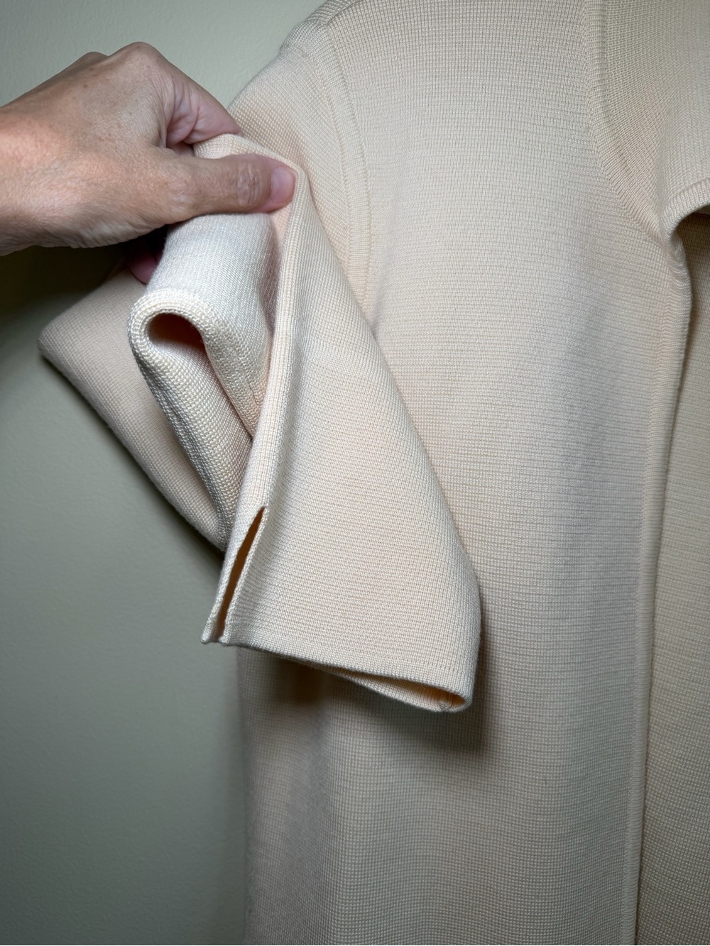Talbots Collection 100% Merino Wool Cream Open Front Cardigan S - Picture 8 of 8